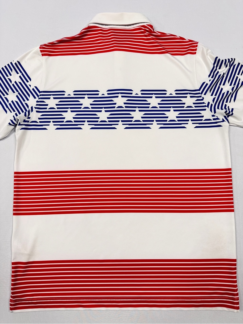 Men’s U Suck At Golf Large USA Stars And Stripes Performance Polo Short Sleeve - Picture 5 of 7